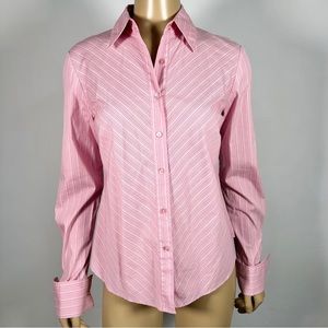 Lafayette 148 New York Women’s Size 4 Striped Button Front Shirt